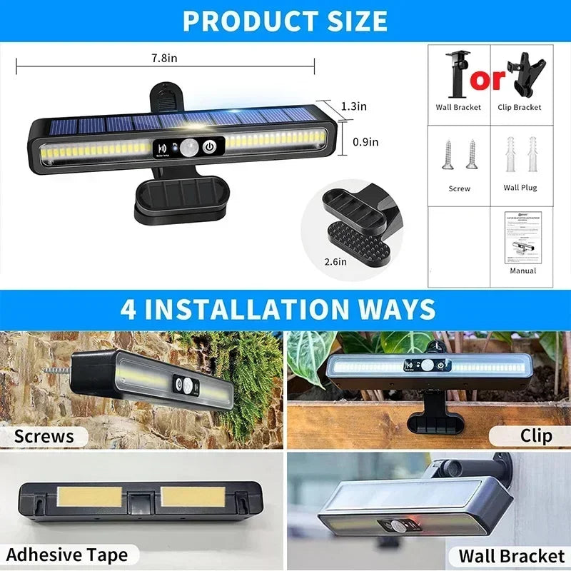 Clip-On Outdoor Solar Motion Light